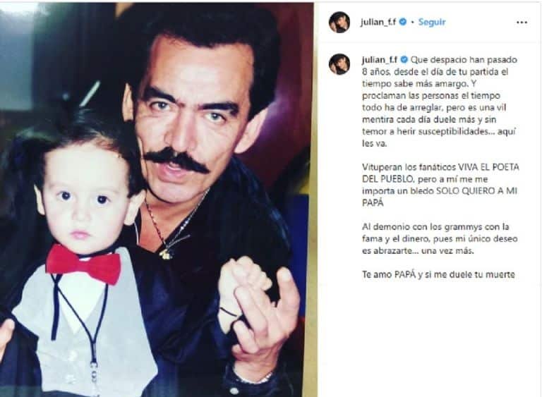 ¿Se despidió?: Esta fue la última publicación de Julián Figueroa en Instagram ¿Se despidió?: Esta fue la última publicación de Julián Figueroa en Instagram