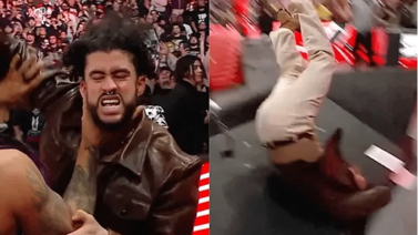 Bad Bunny recibió tremenda golpiza en la WWE (+Video)