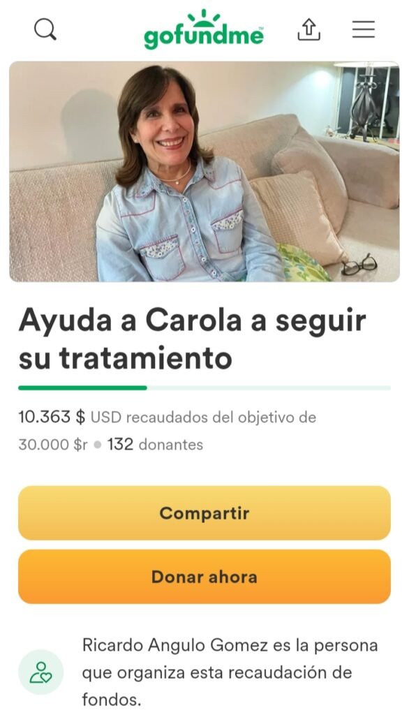 SERVICIO PÚBLICO: ¡Juntos, somos más! Ayudemos a Carola a seguir su tratamiento