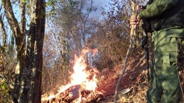 Conas destruye garita de “El Conejo” en Las Tejerías