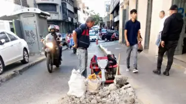 Realizan arreglos de calles en esta zona de Caracas Realizan arreglos de calles en esta zona de Caracas