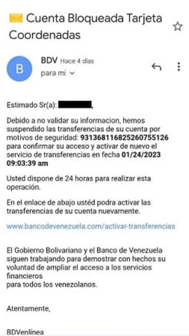 ¡Alerta! Nueva estafa: Se hacen pasar por el Banco de Venezuela ¡Alerta! Nueva estafa: Se hacen pasar por el Banco de Venezuela