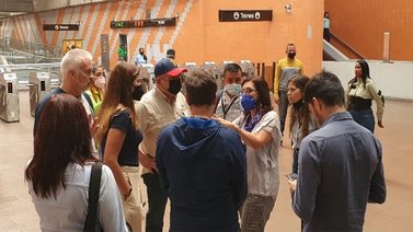 Inspeccionan rehabilitación del Metro en la estación Petare