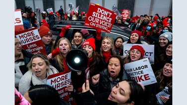 Huelga de enfermeras en importantes hospitales de Nueva York
