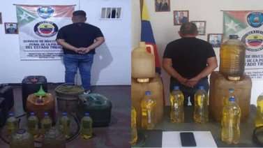 Dos hombres revendían gasolina en Valera