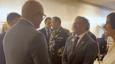 Jorge Rodríguez se reunió con Gustavo Petro en Brasil