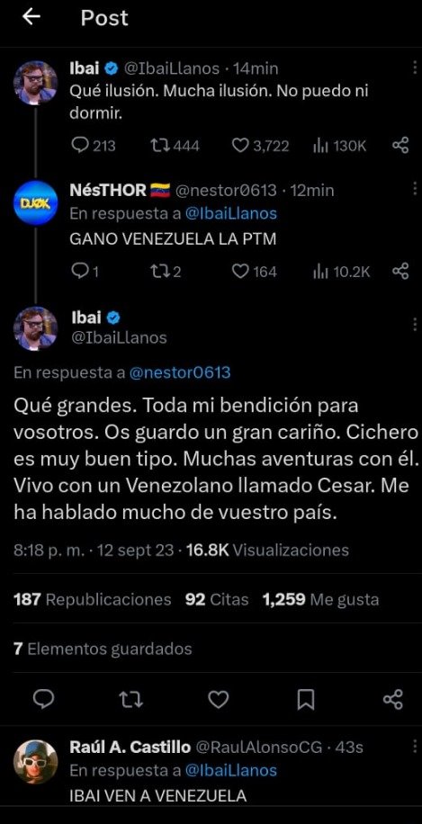 Ibai Llanos muestra su apoyo a la Vinotinto de esta manera Ibai Llanos muestra su apoyo a la Vinotinto de esta manera