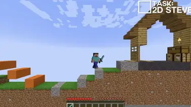 Un usuario convirtió Minecraft en un videojuego de plataformas en 2D Un usuario convirtió Minecraft en un videojuego de plataformas en 2D