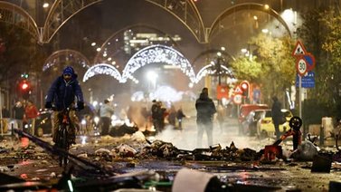 Disturbios en Bruselas tras triunfo de Marruecos sobre Bélgica en el Mundial de Qatar
