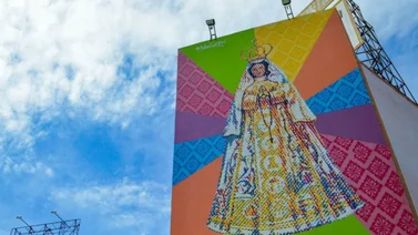 Inauguran mural de 15 metros de la Virgen del Valle