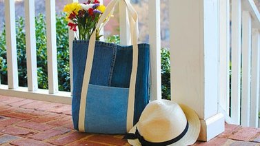 Cómo hacer un bolso de jean para el mercado