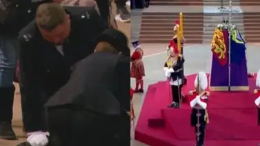 Arrestan a un hombre por acercarse al féretro de Isabel II Arrestan a un hombre por acercarse al féretro de Isabel II