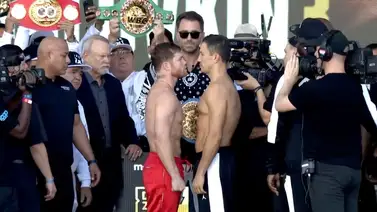 Pesaje oficial: Canelo y Golovkin suben a la báscula a tan solo horas de su esperada pelea Pesaje oficial: Canelo y Golovkin suben a la báscula a tan solo horas de su esperada pelea
