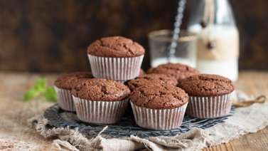 Magdalenas de brownie para merendar