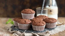 Magdalenas de brownie para merendar