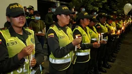 Policía colombiana rinde honores a los siete efectivos asesinados en Huila tras una emboscada