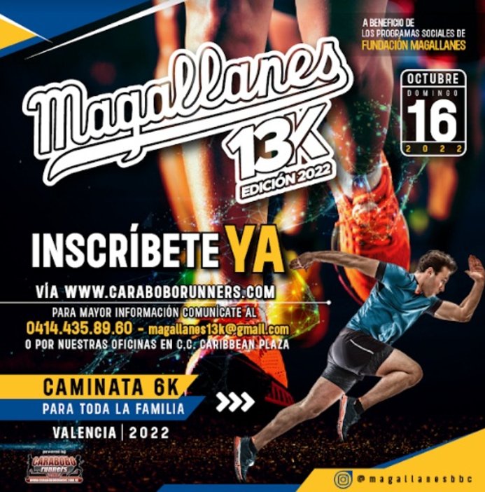 ¡Magallanes en Carrera! Los Navegantes correrán 13K en Valencia para celebrar su cetro ¡Magallanes en Carrera! Los Navegantes correrán 13K en Valencia para celebrar su cetro