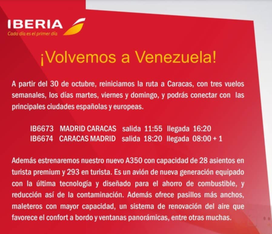 Esta aerolínea española retoma ruta Madrid-Caracas (+Detalles)