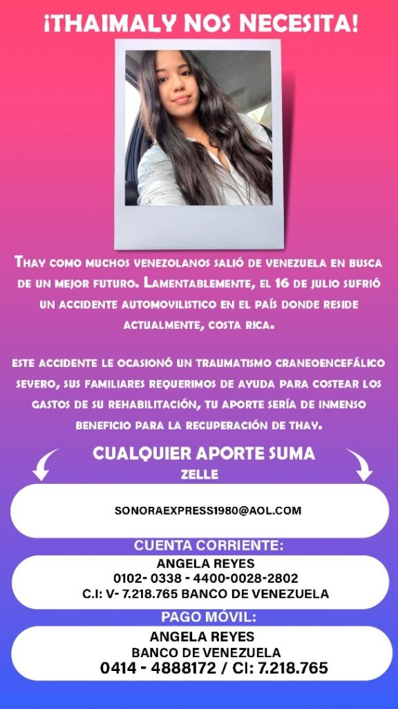 Servicio Público: Ayudemos a la joven Thaimaly Reyes Servicio Público: Ayudemos a la joven Thaimaly Reyes