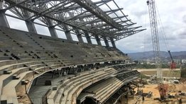 Avanzan los trabajos de construcción en estadio de La Rinconada