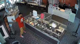 ¡Falló! Un hombre intenta robar una joyería con un ladrillo en EEUU (+Video)