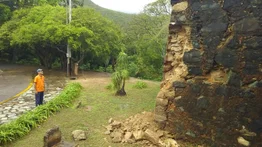 Castillo de Santa Rosa en La Asunción presenta daños por lluvias