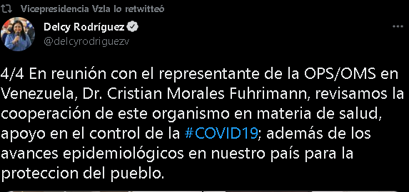 Gobierno Nacional y OPS revisan acuerdos en materia de salud y control de la COVID-19