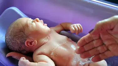 El primer baño del recién nacido El primer baño del recién nacido
