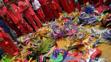 Inicia celebración del Corpus Christi con los Diablos Danzantes de Yare