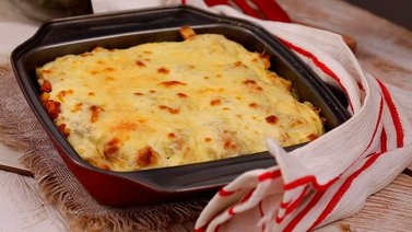 Dos platos:molde de papas y frittata