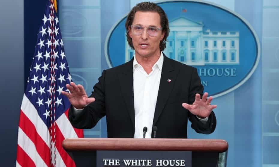 CAMARGONOTAS: El actor Matthew McConaughey da un discurso en la Casa Blanca CAMARGONOTAS: El actor Matthew McConaughey da un discurso en la Casa Blanca