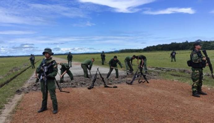 GNB destruye campamentos irregulares y pistas clandestinas en el estado Amazonas