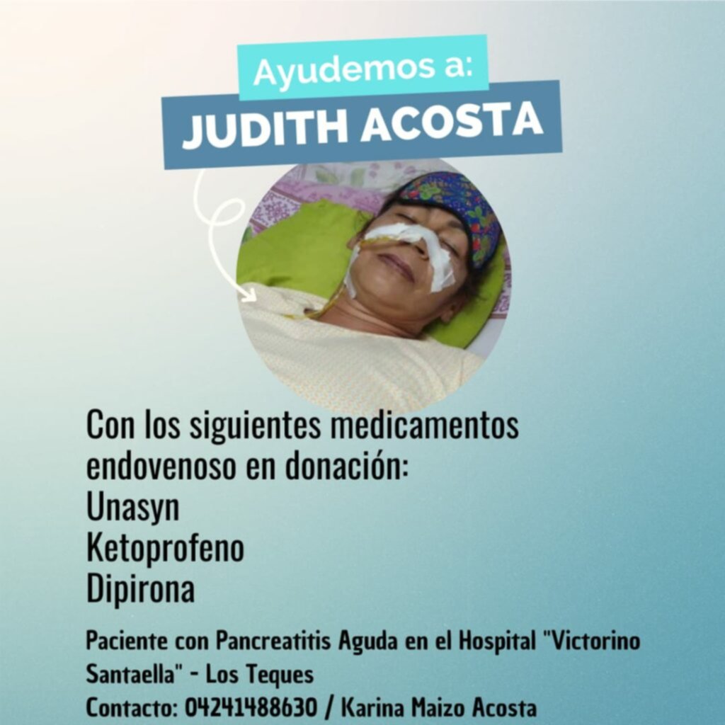 SERVICIO PÚBLICO: Ayudemos a la señora Judith Acosta SERVICIO PÚBLICO: Ayudemos a la señora Judith Acosta