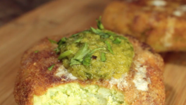 Croquetas de pollo y brócoli