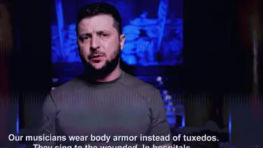 Presidente de Ucrania pide apoyo en la entrega del Grammy Presidente de Ucrania pide apoyo en la entrega del Grammy