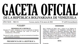 Incremento salarial en Venezuela es publicado en Gaceta oficial
