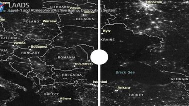 La NASA muestra una Ucrania a oscuras en 21 días de invasión rusa