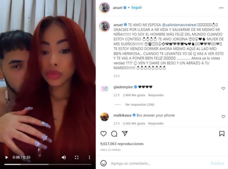 ¿Se casaron? Anuel declara amor hasta la muerte a su "esposa" ¿Se casaron? Anuel declara amor hasta la muerte a su "esposa"