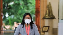 Delcy Rodríguez pidió reforzar medidas de bioseguridad ante incremento en casos de COVID