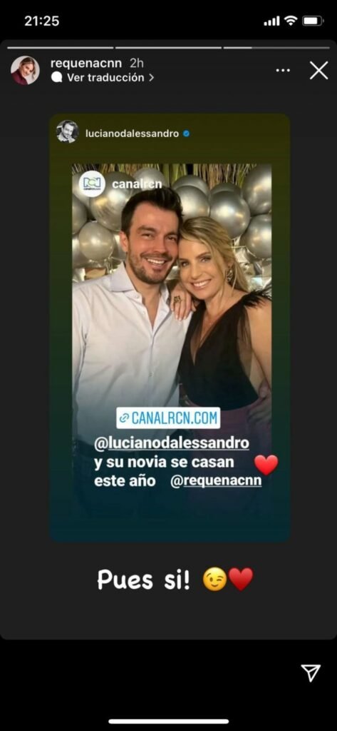 Suenan campanas de boda entre Luciano D’Alessandro y María Alejandra Requena