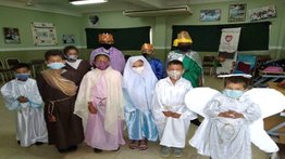 Niños realizan pesebre viviente en escuela de Nueva Esparta