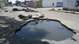 "Megahueco" preocupa a vecinos del sector Japón II en Lara