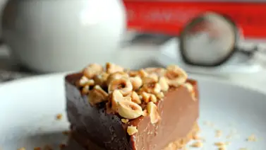 Cheesecake con crema de cacao y avellanas sin horno Cheesecake con crema de cacao y avellanas sin horno