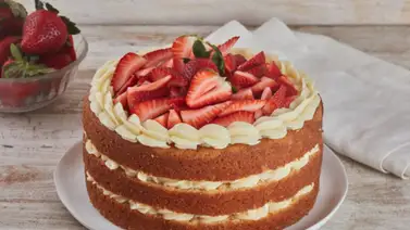 Una tendencia: torta de vainilla desnuda Una tendencia: torta de vainilla desnuda