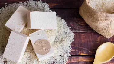 Jabón de arroz casero para aclarar la piel Jabón de arroz casero para aclarar la piel