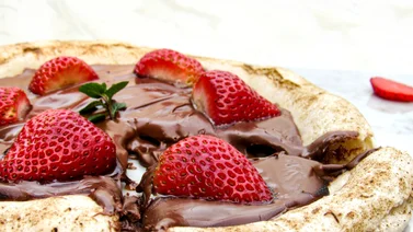 Pizza de chocolate, merienda para recibir el fin de semana