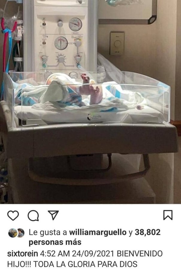 Sixto Rein anuncia el nacimiento de su segundo hijo Sixto Rein anuncia el nacimiento de su segundo hijo