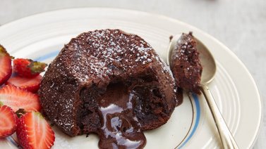 Volcán de chocolate para merendar