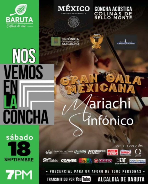 "Mariachi Sinfónico" se presenta en la Concha Acústica de Bello Monte "Mariachi Sinfónico" se presenta en la Concha Acústica de Bello Monte