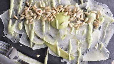 Carpaccio de queso ideal para una entrada